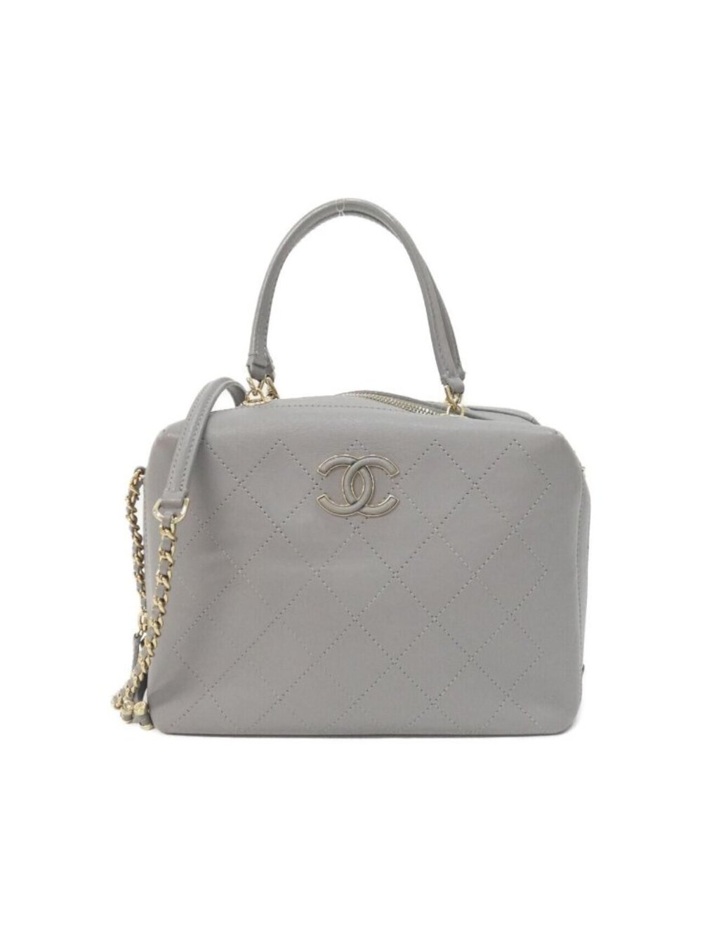Chanel Bag Handbag Gray - Picture 1 of 10